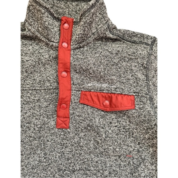 Eddie Bauer Men's Radiator Fleece Snap Mock Neck Sweater - Picture 3 of 7